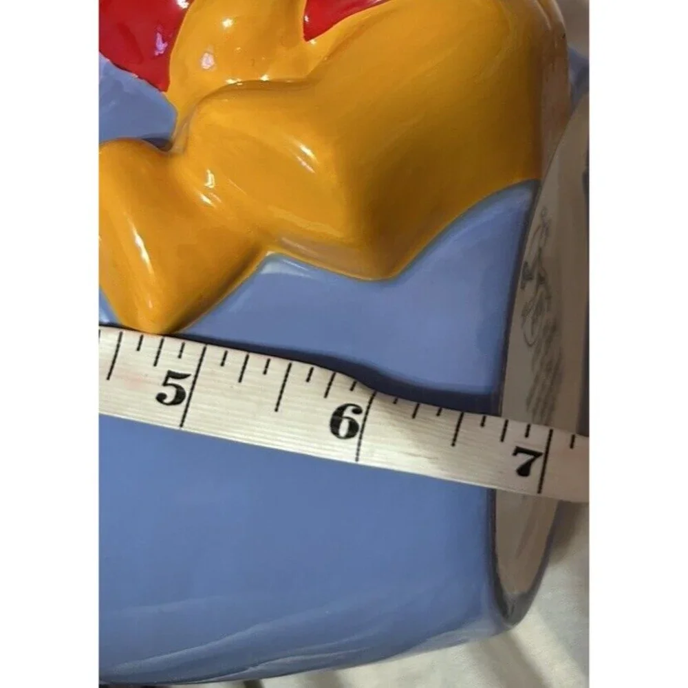 Winnie The Pooh Ceramic Cookie Jar Honey Disney Colorful Heart